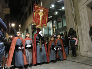 Setmana Santa 2014 a Girona. Process&oacute; del Sant Enterrament