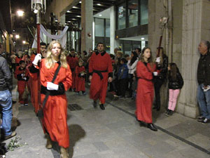 Setmana Santa 2014 a Girona. Process&oacute; del Sant Enterrament