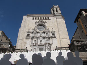Girona Temps de Flors 2014. Preparaci&oacute; dels muntatges florals