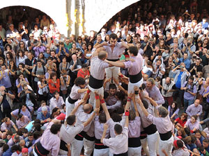 Fires de Girona 2014. Diada castellera amb Marrecs de Salt, Minyons de Terrassa i Capgrossos de Matar&oacute;