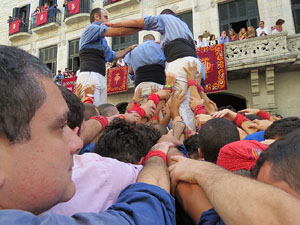 Fires de Girona 2014. Diada castellera amb Marrecs de Salt, Minyons de Terrassa i Capgrossos de Matar&oacute;