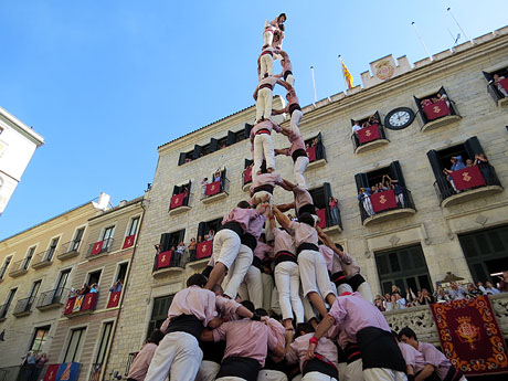 Fires de Girona 2014. Diada castellera amb Marrecs de Salt, Minyons de Terrassa i Capgrossos de Matar&oacute;