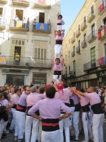 Fires de Girona 2014. Diada castellera amb Marrecs de Salt, Minyons de Terrassa i Capgrossos de Matar&oacute;