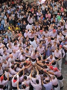 Fires de Girona 2014. Diada castellera amb Marrecs de Salt, Minyons de Terrassa i Capgrossos de Matar&oacute;