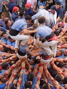 Fires de Girona 2014. Diada castellera amb Marrecs de Salt, Minyons de Terrassa i Capgrossos de Matar&oacute;