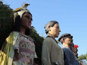 Fires de Girona 2014. La trobada de gegants: la plantada