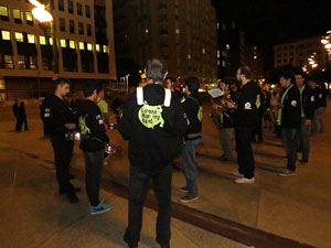 Fires de Girona 2014. Presentaci&oacute; de la Mula Baba amb la Girona Marxing Band