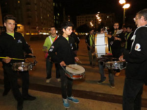 Fires de Girona 2014. Presentaci&oacute; de la Mula Baba amb la Girona Marxing Band