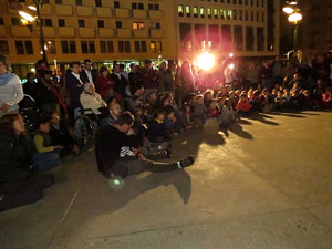 Fires de Girona 2014. Presentaci&oacute; de la Mula Baba amb la Girona Marxing Band