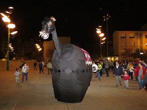 Fires de Girona 2014. Presentaci&oacute; de la Mula Baba amb la Girona Marxing Band