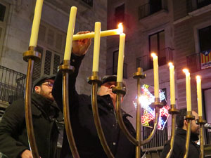 Nadal 2014 a Girona. Encesa de les llums de Hanukk&agrave;