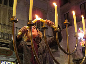 Nadal 2014 a Girona. Encesa de les llums de Hanukk&agrave;