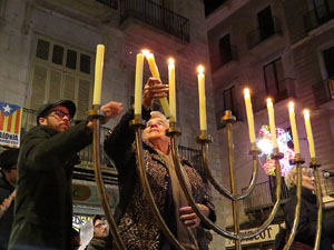 Nadal 2014 a Girona. Encesa de les llums de Hanukk&agrave;