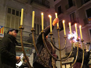 Nadal 2014 a Girona. Encesa de les llums de Hanukk&agrave;