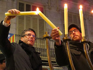 Nadal 2014 a Girona. Encesa de les llums de Hanukk&agrave;