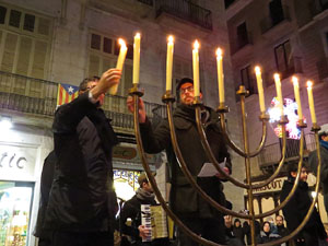Nadal 2014 a Girona. Encesa de les llums de Hanukk&agrave;