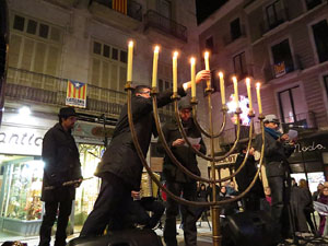 Nadal 2014 a Girona. Encesa de les llums de Hanukk&agrave;