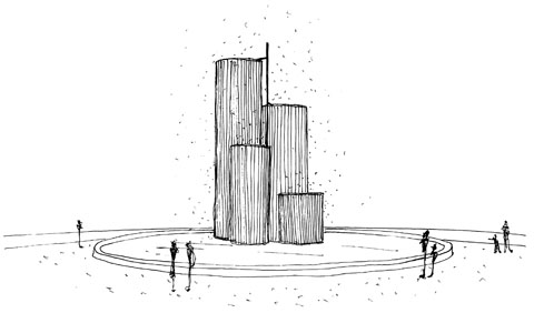 Disseny de la instal&middot;laci&oacute; Or a la rotonda dels Pa&iuml;sos Catalans