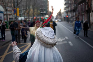 Arribada dels Patges Reials a Santa Eug&egrave;nia de Ter