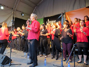 Festival A Capella 2015. Gospelians de Girona a la pla&ccedil;a de la Independ&egrave;ncia