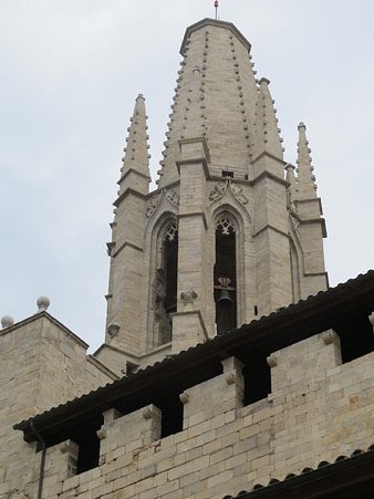 El campanar des de la fa&ccedil;ana sud de Sant Feliu