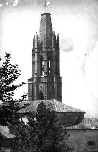 Campanar de Sant Feliu des de l'actual Passeig Arqueol&ograve;gic. 1885-1911