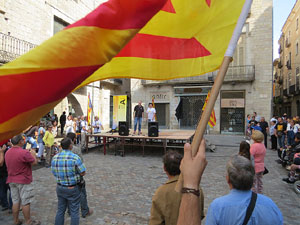 Diada Nacional 2015. Concentraci&oacute; a la pla&ccedil;a del Vi