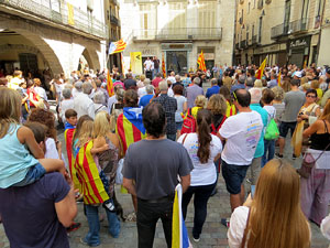 Diada Nacional 2015. Concentraci&oacute; a la pla&ccedil;a del Vi