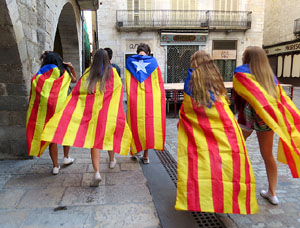 Diada Nacional 2015. Concentraci&oacute; a la pla&ccedil;a del Vi