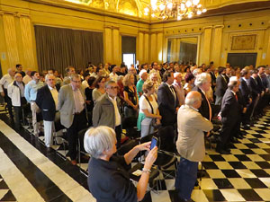 Diada Nacional 2015. Acte institucional al Sal&oacute; de descans del Teatre Municipal de Girona