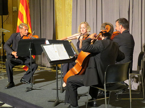 El Quartet de la GIOrquestra durant la seva actuaci&oacute;