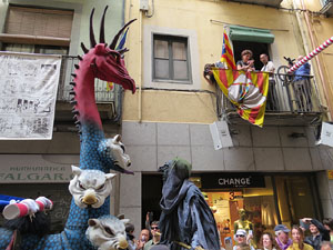 Festes de Primavera de Girona 2015. Penjada del Tarl&agrave;