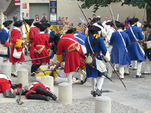 Girona resisteix! Jornades de recreaci&oacute; hist&ograve;rica de la Guerra de Successi&oacute;. Combat final a la pla&ccedil;a de Sant Dom&egrave;nec