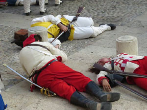 Girona resisteix! Jornades de recreaci&oacute; hist&ograve;rica de la Guerra de Successi&oacute;. Combat final a la pla&ccedil;a de Sant Dom&egrave;nec