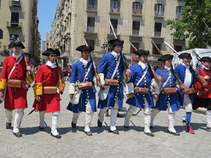 Girona resisteix! Jornades de recreaci&oacute; hist&ograve;rica de la Guerra de Successi&oacute;. Escaramussa al Pont de Pedra