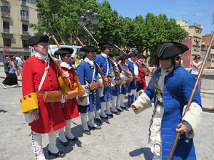 Girona resisteix! Jornades de recreaci&oacute; hist&ograve;rica de la Guerra de Successi&oacute;. Escaramussa al Pont de Pedra