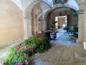Temps de Flors 2015. Carrer de la For&ccedil;a. Patis, espais, carrerons