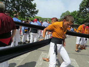 Temps de Flors 2015. Trobada castellera amb Marrecs de Salt, els Xics de Granollers i els Sagals d'Osona