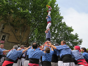 Temps de Flors 2015. Trobada castellera amb Marrecs de Salt, els Xics de Granollers i els Sagals d'Osona
