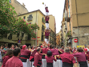 Temps de Flors 2015. Trobada castellera amb Marrecs de Salt, els Xics de Granollers i els Sagals d'Osona