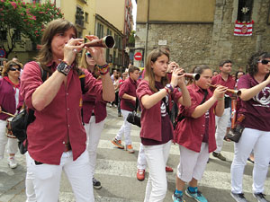 Temps de Flors 2015. Trobada castellera amb Marrecs de Salt, els Xics de Granollers i els Sagals d'Osona