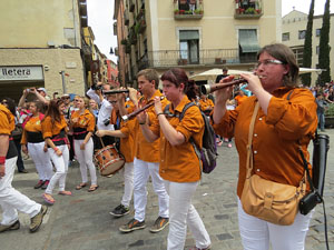 Temps de Flors 2015. Trobada castellera amb Marrecs de Salt, els Xics de Granollers i els Sagals d'Osona