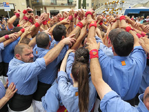 Temps de Flors 2015. Trobada castellera amb Marrecs de Salt, els Xics de Granollers i els Sagals d'Osona