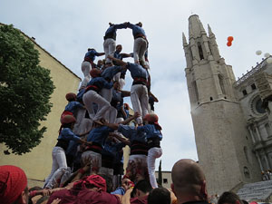 Temps de Flors 2015. Trobada castellera amb Marrecs de Salt, els Xics de Granollers i els Sagals d'Osona