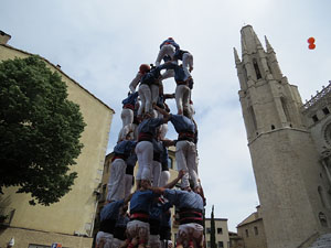 Temps de Flors 2015. Trobada castellera amb Marrecs de Salt, els Xics de Granollers i els Sagals d'Osona