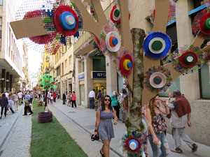 Temps de Flors 2015. El Mercadal. Pla&ccedil;a de Santa Susanna, carrer Nou i carrer de Santa Clara