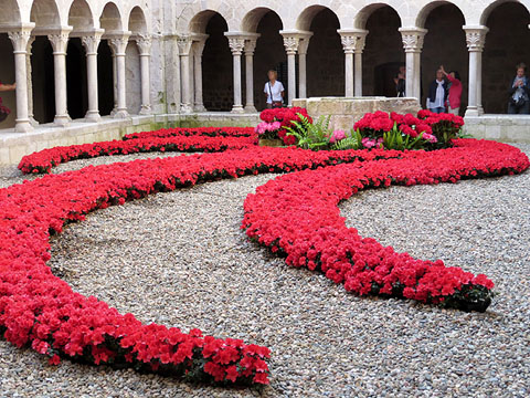 Decoraci&oacute; floral del claustre