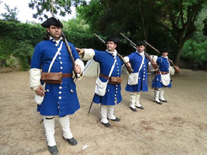 Und&agrave;rius, festival d'estiu de Girona de cultura popular i tradicional. Campament de la Guerra de Successi&oacute; als Jardins del doctor Figueras