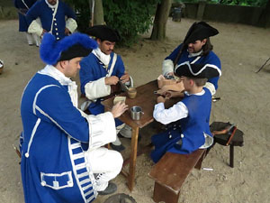 Und&agrave;rius, festival d'estiu de Girona de cultura popular i tradicional. Campament de la Guerra de Successi&oacute; als Jardins del doctor Figueras