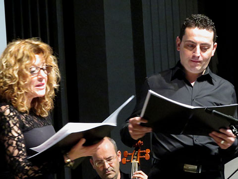 La soprano Clara Valero i el contratenor &Ograve;scar Bonay durant la seva actuaci&oacute;